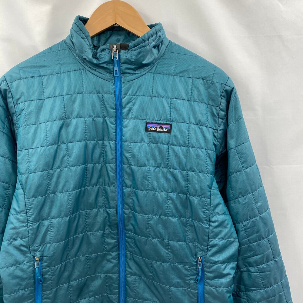 Patagonia blue nano puffer full zip jacket